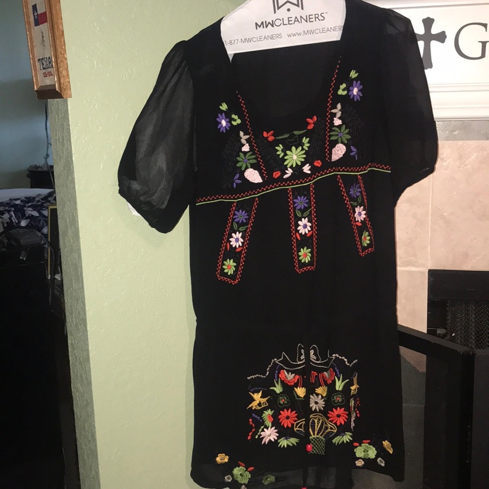 Black floral dress